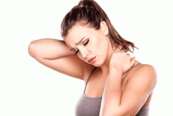 Dolore al collo dovuto all'osteocondrosi spinale